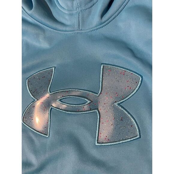 Under Armour Youth Medium Light Blue Hoodie Loose - Picture 3 of 5